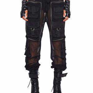 Black Tactical Mesh Pants
